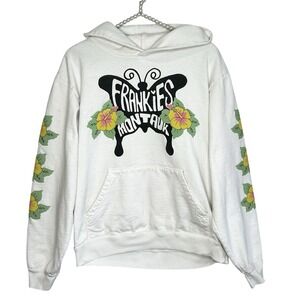 Frankies Bikinis Hoodie Montauk NY Small Graphic Beach Skater Grunge Limited Ed